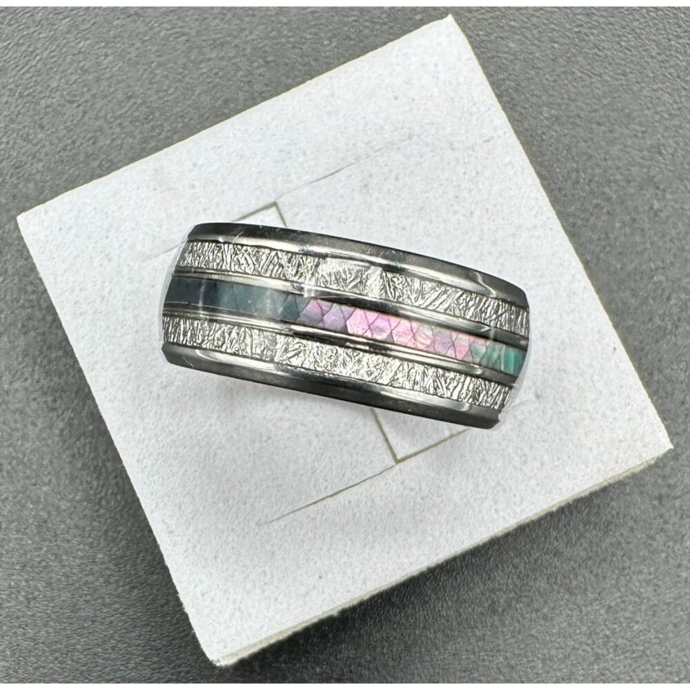 Color Changing Stainless Steel Unisex Ring Wedding Band Fashion Jewelry - Picture 6 of 14